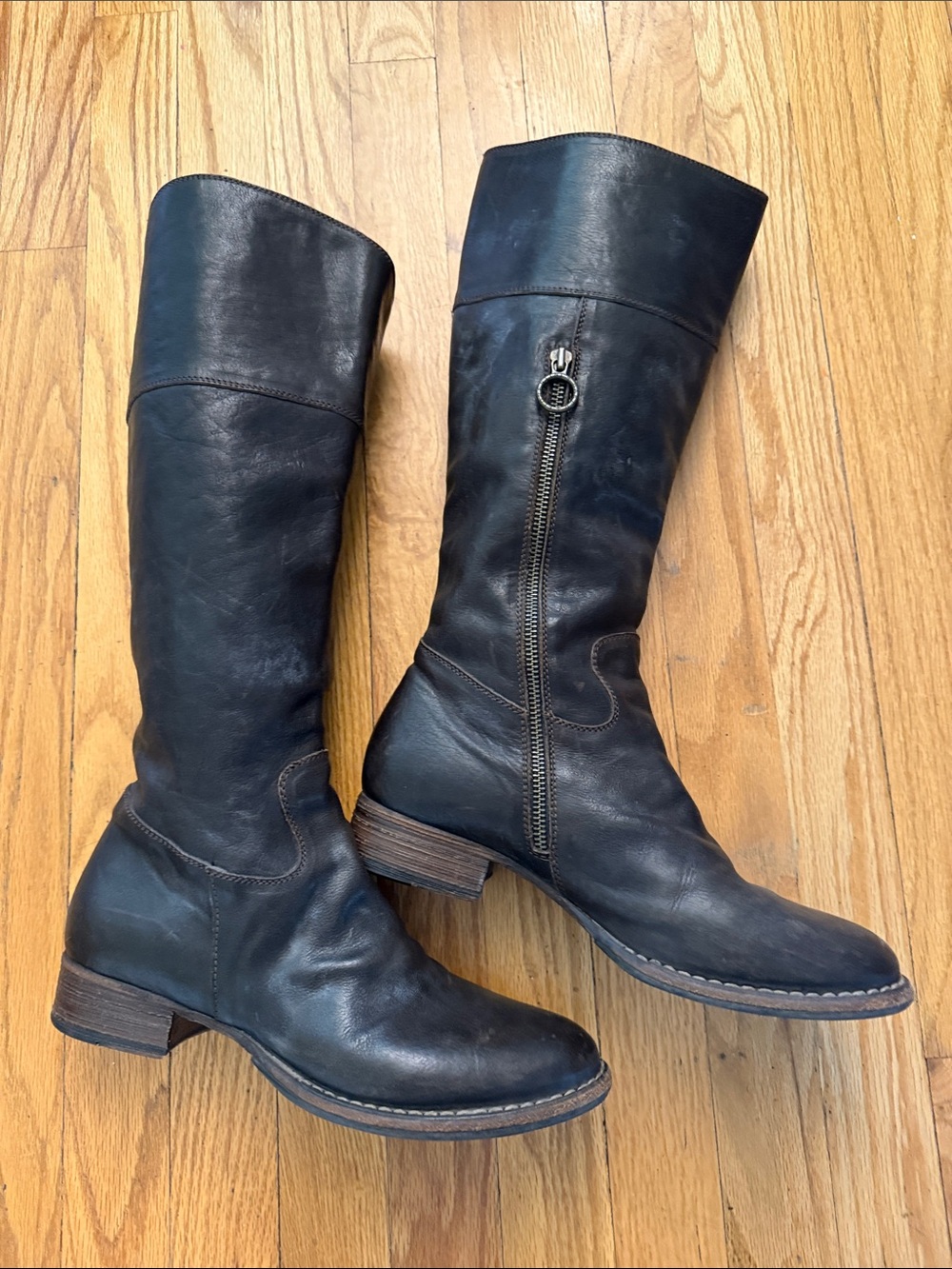 Fiorentini Baker 40 US 9 Emma boot dark brown Tall Leather Riding Boots - Black
